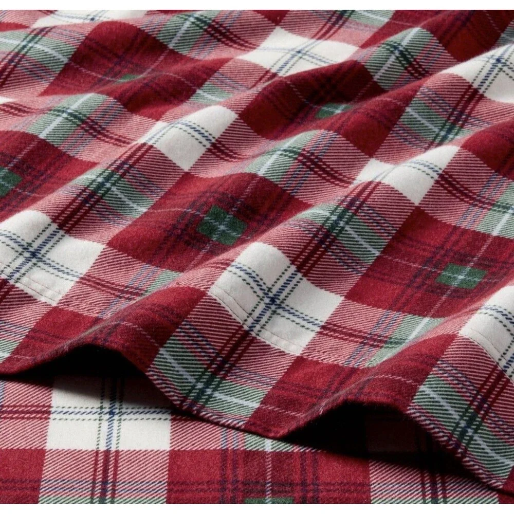 Threshold Holiday Flannel 4-Piece Sheet Set Cozy Soft OEKO-TEX All-Round Elastic